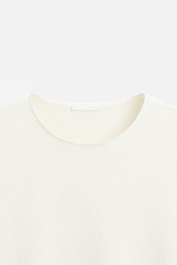 RIBBED TEXTURED T-SHIRT - Zara фото 8
