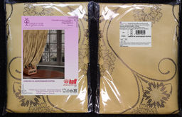 Арт. 12988/AN/150, ШОКОЛАДНЫЙ ГЕОРГИН, ГОТОВЫЕ ШТОРЫ, ширина от 150 см x высота 250 см (на шторной ленте)