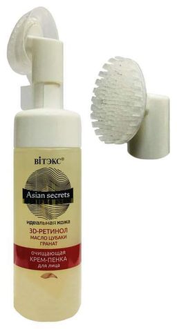 Витекс Секреты Азии Идеальная кожа Очищающая крем-пенка для лица (с щёткой) 175мл