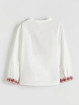 Hakim Yaka Etnik Desenli Erkek ?ocuk G?mlek