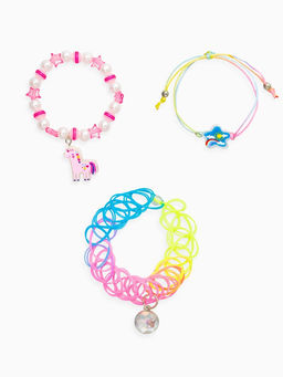 Набор детских браслетов «Выбражулька. Альпака», 3 шт. d=7.5 см, силиконовый, разноцветный