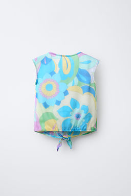 CAMISA ESTAMPADO NUDO / Verde agua - Zara фото 2