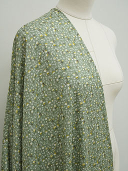 Штапель Варенька цв.темный морозно-зеленый, ш.1.45м, вискоза-100%, 90гр/м.кв - Купава фото 9