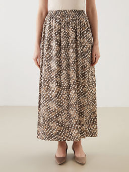 Beli Lastikli Desenli Kad?n Etek