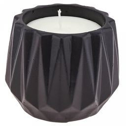 Свеча "Кристалл" д9,8см, h8,2см, парафин, в подсвечнике из гипса, серый, время горения 35 часов (Россия)