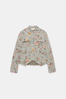 BLAZER JACQUARD ZW COLLECTION / celeste vigore - Zara фото 7