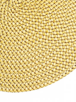 Салфетка сервировочная D38, 1 штука золото полипропилен