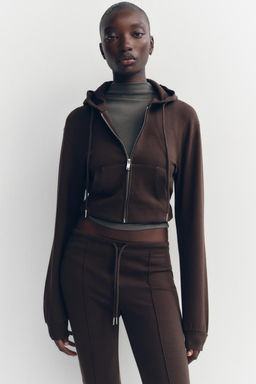 CROPPED INTERLOCK SWEATSHIRT - Zara фото 18