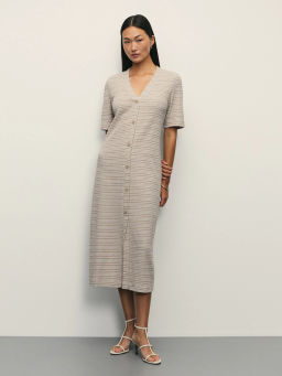 Платье с V-образным вырезом / Zarina  фото 7