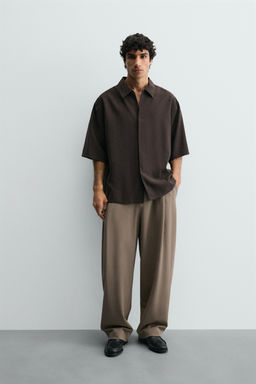 CAMISA FLUIDA RELAXED FIT / Marr?n - Zara фото 9