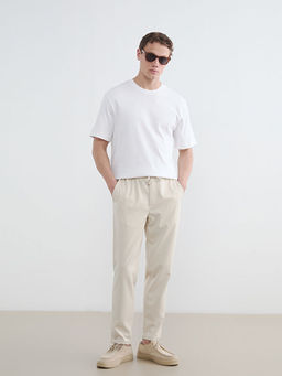 Relaxed Fit Bisiklet Yaka Erkek Ti??rt