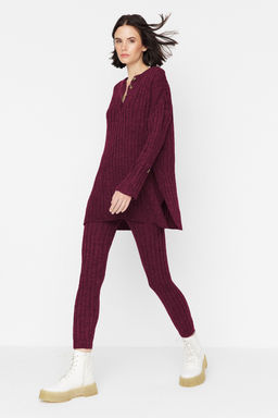 Vizon Fitilli Genis Kal?p Triko Alt-Ust Tak?m TWOAW22AU0039 - Trendyolmilla фото 9