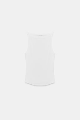 FADED-EFFECT RIBBED HALTER TOP - Zara фото 10