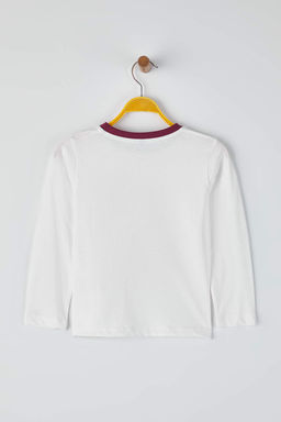 Ekru-Bordo 2li Unisex Cocuk 100% Pamuk Animal Bask?l? Regular Orme T-Shirt TKDAW26TS00016 - Trendyolmilla фото 4