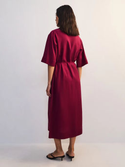 Льняное платье-рубашка с поясом ZR2605012904-91 / Zarina