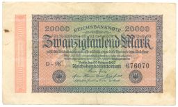 Банкнота 20000 марок 1923 года Германия