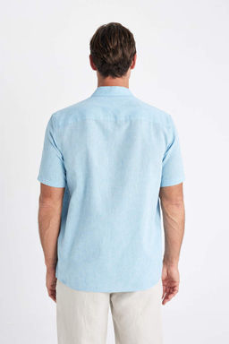 Рубашка стандартного кроя с воротником поло и короткими рукавами - Defacto фото 6