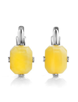 Серьги из натурального медового янтаря Марокко