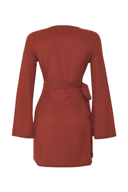 Trendyolmilla Siyah Mini Dokuma Baglamal? Plaj Elbisesi TBESS24EL00072  фото 16