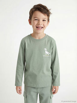 Dinozor Bask?l? Erkek ?ocuk Ti??rt