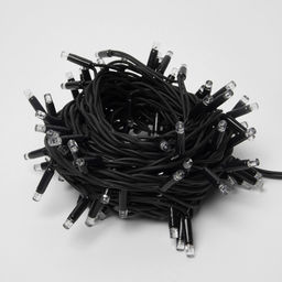 ULD-S1000-120/TBK MULTI IP67 Гирлянда светодиодная с эффектом мерцания, 10м. Соединяемая. 120 светодиодов. Разноцветный свет. Провод черный. TM Uniel.