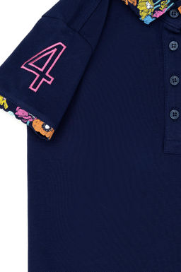 Темно-синяя базовая футболка для девочек - U.s. polo assn фото 12