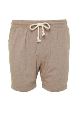 Vizon Regular Fit Lastik Belli Keten Gorunumlu K?sa Sort & Bermuda TMNSS22SR0020
