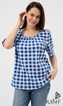 Футболка "Жасмин" клетка крупная Цвет:как на фото