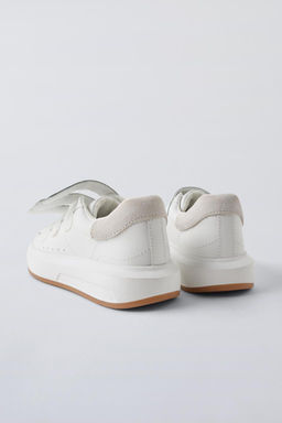 LEATHER PLIMSOLLS WITH STRAPS - Zara фото 11