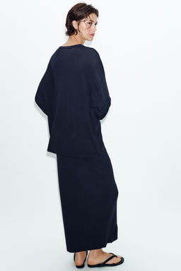 JERSEY OVERSIZE PUNTO FINO / Marino - Zara фото 4