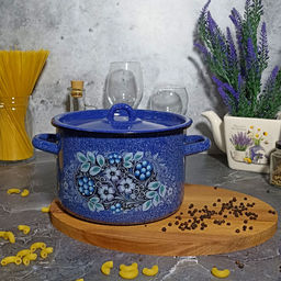 Кастрюля 2,9л 1с16с/1 син. с зерн. Голубика - Стальэмаль фото 2