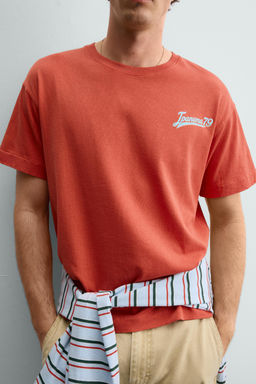 CAMISETA LAVADA IPANEMA / Naranja - Zara фото 5