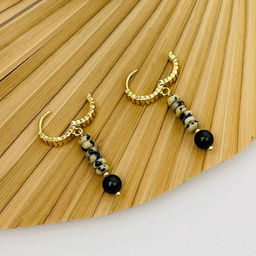 Серьги из перепелиной Яшмы и Турмалина - Радуга самоцветов фото 3