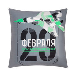 Подушка Этель Самолет 40х40 см, велюр, 100% п/э