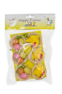 Пасхальный декор "Цыпленок и яйца в гнезде" 5 см (6 шт) SF-7863, №11