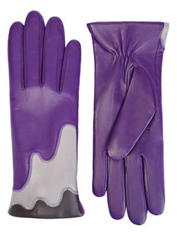Перчатки женские ш+каш. IS01337 royal purple/l.taupe - Eleganzza фото 2