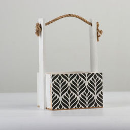 Кашпо деревянное, 15128.5(25) см Пауль и Любовь. Орнамент №1, с принтом - Дарим красиво фото 2