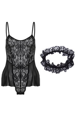 TRENDYOLMILLA Siyah Dantel Bacak Bantl? Ip Ask?l? C?tc?tl? Orme Body THMSS24BD00001  фото 6