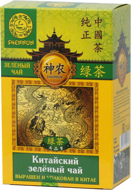 SHENNUN. Зеленый чай крупнолистовой 100 гр. карт.упаковка