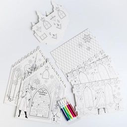 Дом-раскраска 3 в 1 Холодное сердце, замок, набор для творчества, 16 18 22 см - Disney фото 4