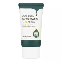 Солнцезащитный успокаивающий крем с центеллой FARMSTAY Cica Farm Nature Solution Sun Cream SPF50+ PA++++, 50ml
