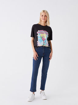 Y?ksek Bel Straight Fit Kad?n Jean Pantolon