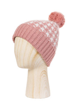 Шапка жен. шерсть+анг+нейл LB-J44008 pink/white