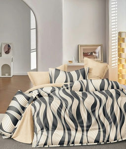 Постельное белье сатин люкс - Веер 2 сп. (нав.70х70)