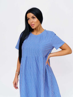 Платье женское, цвет голубой белый