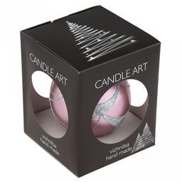 Елочная игрушка шар стеклянная д9,5см, розовый металлик, ручная художественная роспись, подарочная упаковка (Россия) - Домашняя мода фото 8