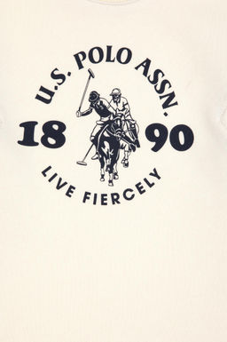 Erkek _ocuk Krem Bisiklet Yaka Sweatshirt - U.s. polo assn фото 4