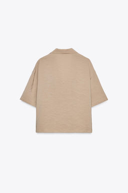SHORT SLEEVE FLOWING SHIRT