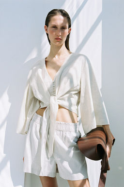 Blusa con nudo decorativo - H&m фото 2