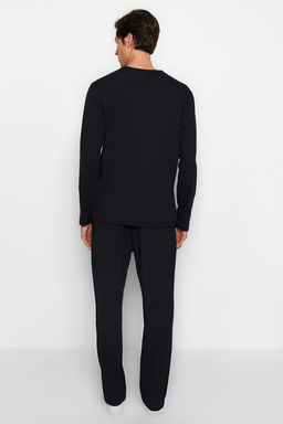 TRENDYOL MAN Siyah Regular Fit Orme Pijama Tak?m? TMNAW24PT00008 - Trendyolmilla фото 14